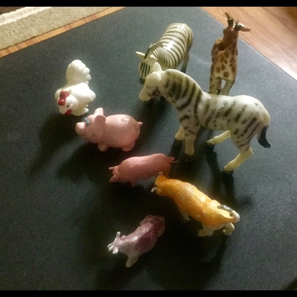 Vintage African Zebra,Giraffe And barnyard Animals - Picture 2 of 8